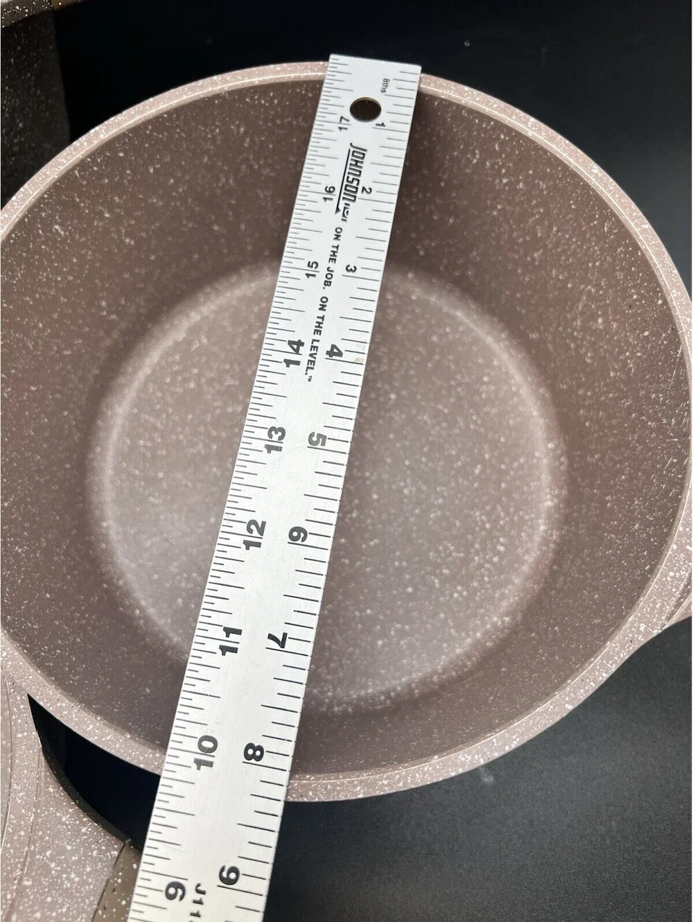 CAROTE Non-Stick Cookware Set, Granite Brown Speckled Saucepans Pots Dutch Crock